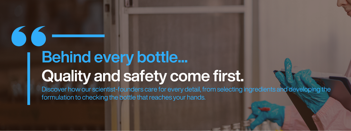 A promotional banner about the quality and safety of food production optimised for browser view